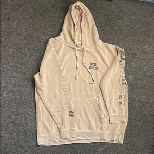 Local Natives Beige Hoodie for Men